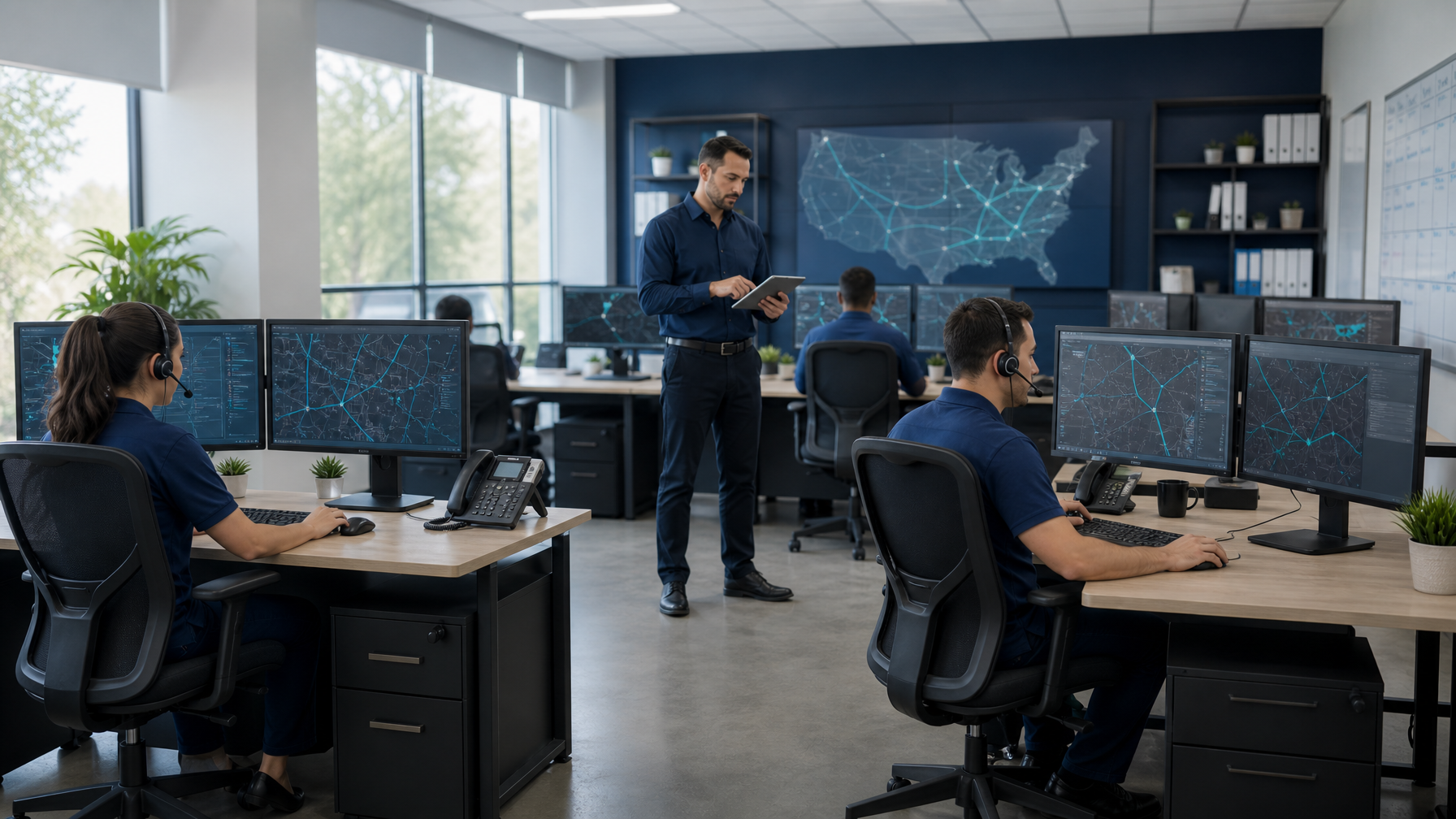 Dispatch operations team scaling a truck dispatching agency beyond 10 carriers
